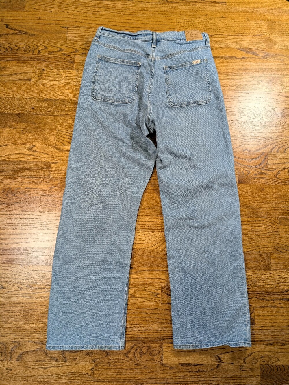 Levi Strauss Signature Heritage High Rise Loose Straight Jeans Size 14 W32 - Picture 9 of 9